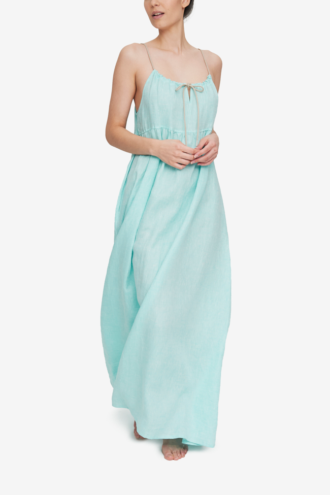 Turquoise 2024 linen dress