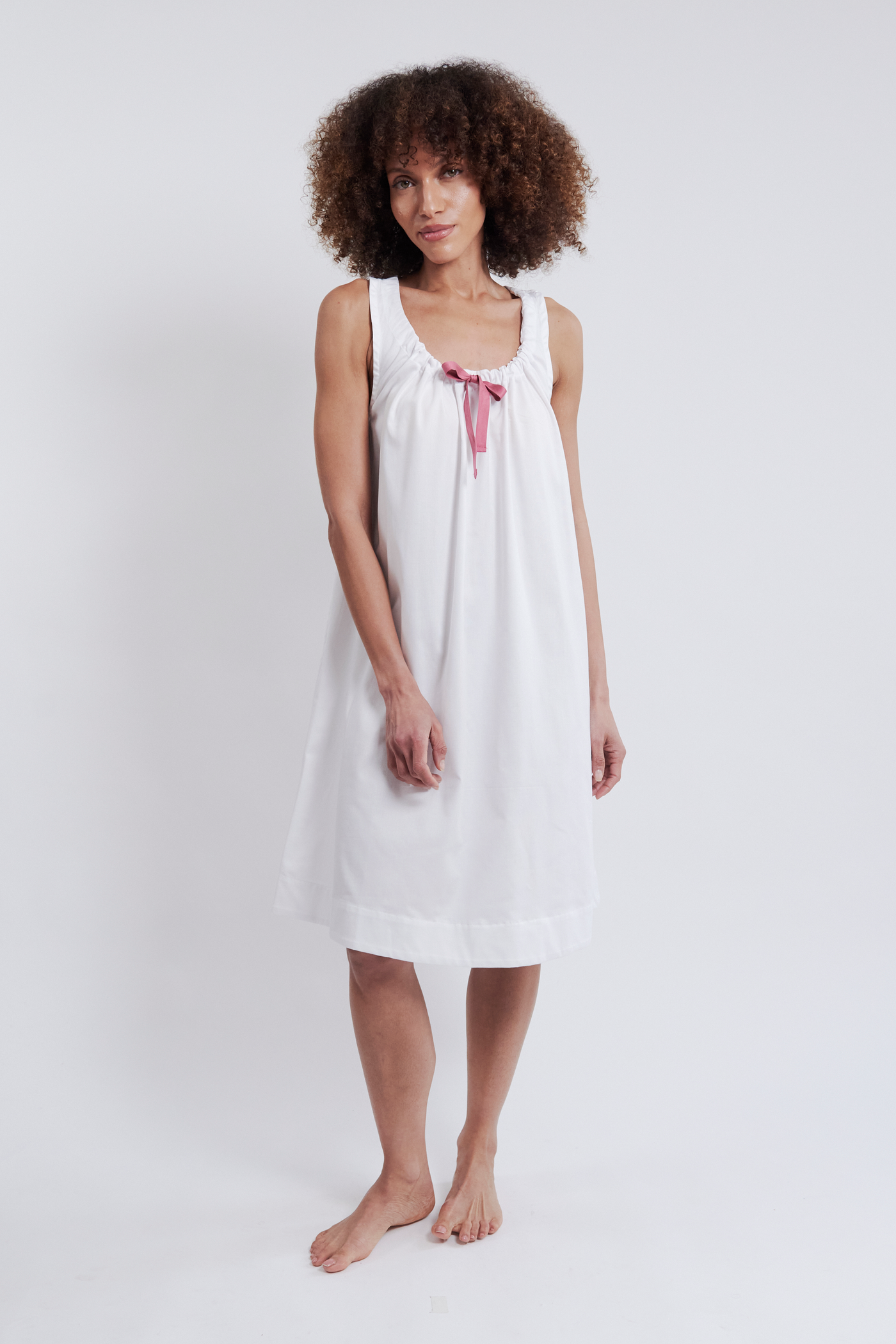 Sleeveless Nightie White Royal Oxford